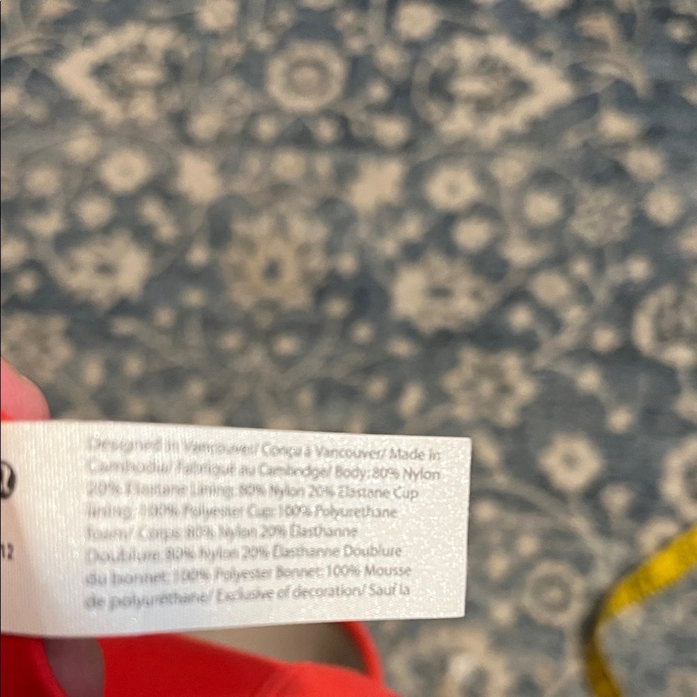 Lululemon Waterside Swim Top D Red Built In Cups Travel Beach Boat Vacation NWT - Picture 14 of 14